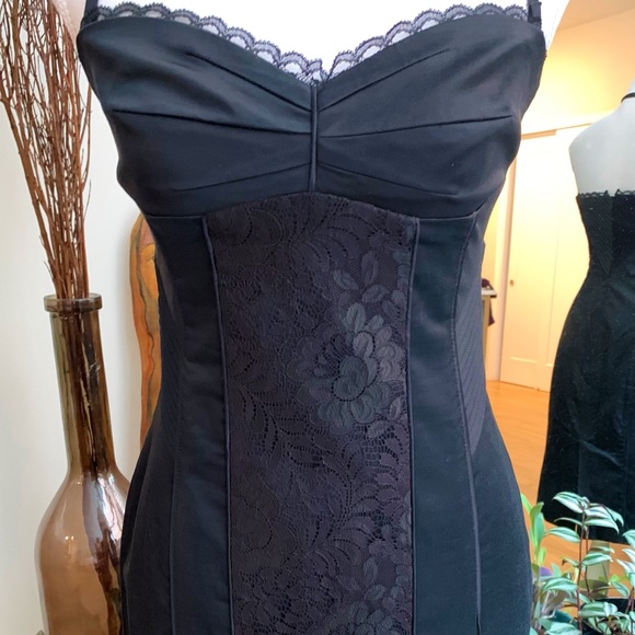 BEBE Elegant LBD strapless/halter hourglass dress - Picture 3 of 6